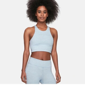 Outdoor Voices | TechSweat Racerback Bra Tank Crop Top in Grey, Size Small